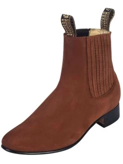 Botines Charros Clasicos De Piel Nobuck Para Hombre 'El Besserro' - ID: 204