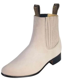 Botines Charros Clasicos De Piel Nobuck Para Hombre 'El Besserro' - ID: 205