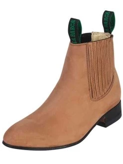 Botines Charros Clasicos De Piel Nobuck Para Hombre 'La Barca' - ID: 220