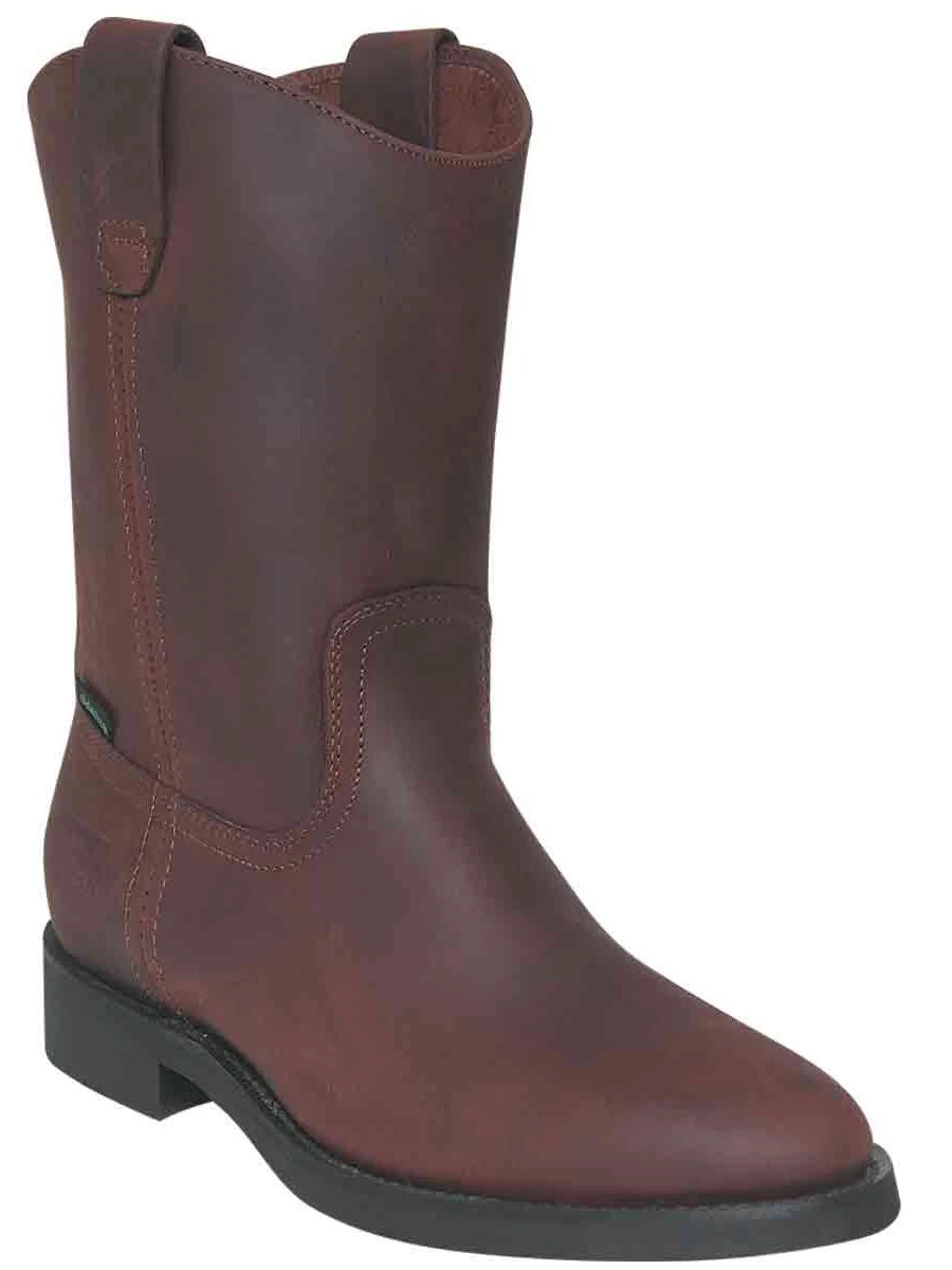 Botas De Trabajo De Tubo Pull-On Con Punta Suave De Piel Genuina Para Hombre 'Establo' - ID: 315 - Imagen 2