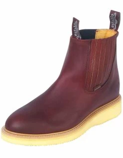 Botines De Trabajo Pull-On Con Punta Suave De Piel Genuina Para Hombre 'Establo' - ID: 321