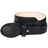 Cinto Vaquero Imitacion De Avestruz Grabado En Piel Vacuno Para Hombre Con Hebilla Ovalada, 1 1/2" Ancho 'El Señor De Los Cielos' - ID: 705