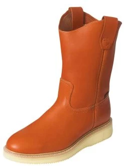 Botas De Trabajo De Tubo Pull-On Con Punta Suave De Piel Genuina Para Hombre 'Establo' - ID: 9905