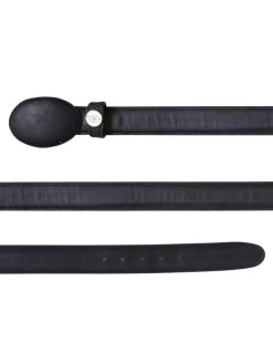 Cinto Vaquero De Piel Genuina Para Hombre Con Hebilla Ovalada, 1 1/2" Ancho 'El General' - ID: 21274