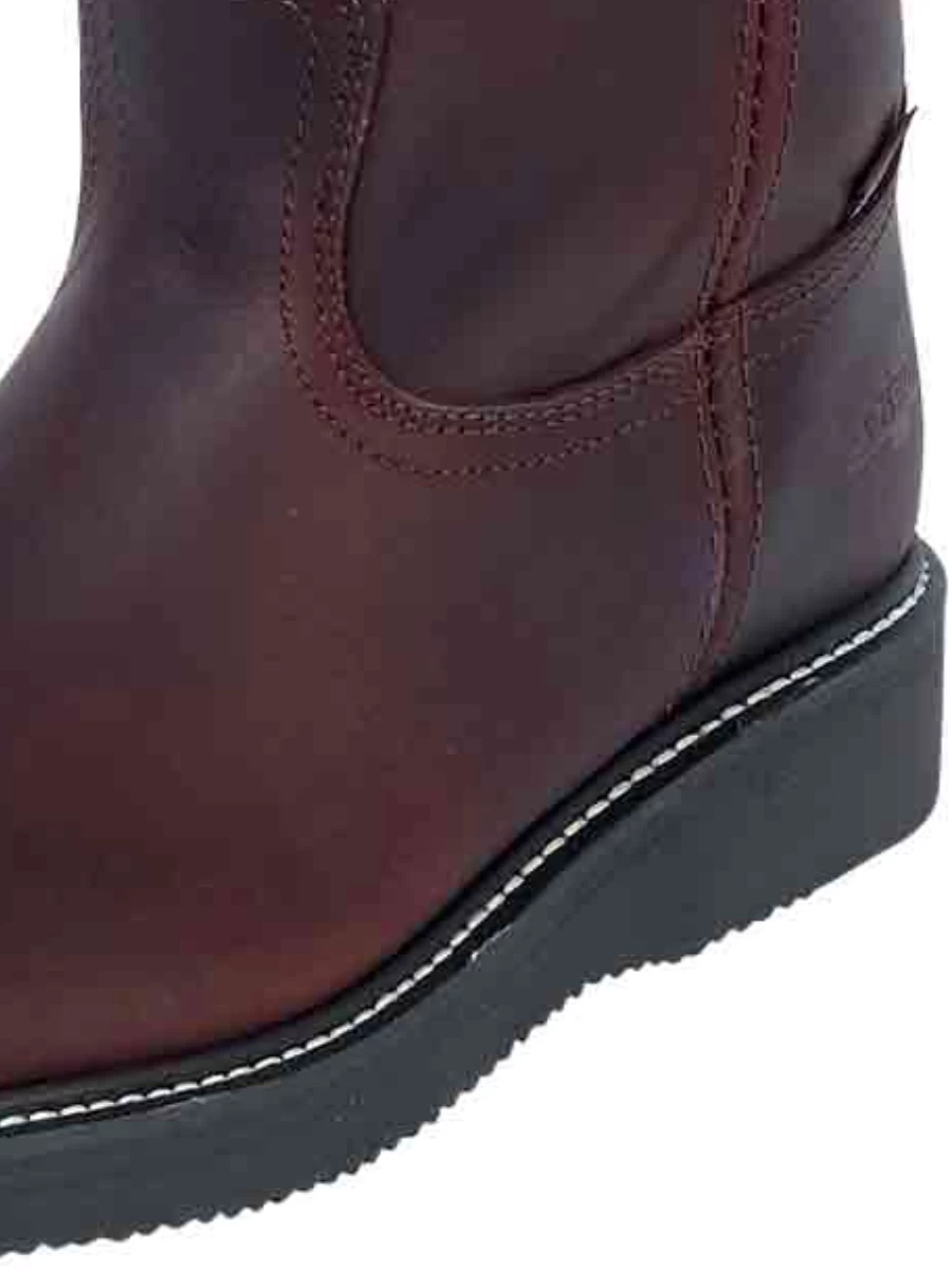 Botas De Trabajo De Tubo Pull-On Con Punta Suave De Piel Genuina Para Hombre 'Establo' - ID: 24962 - Imagen 4