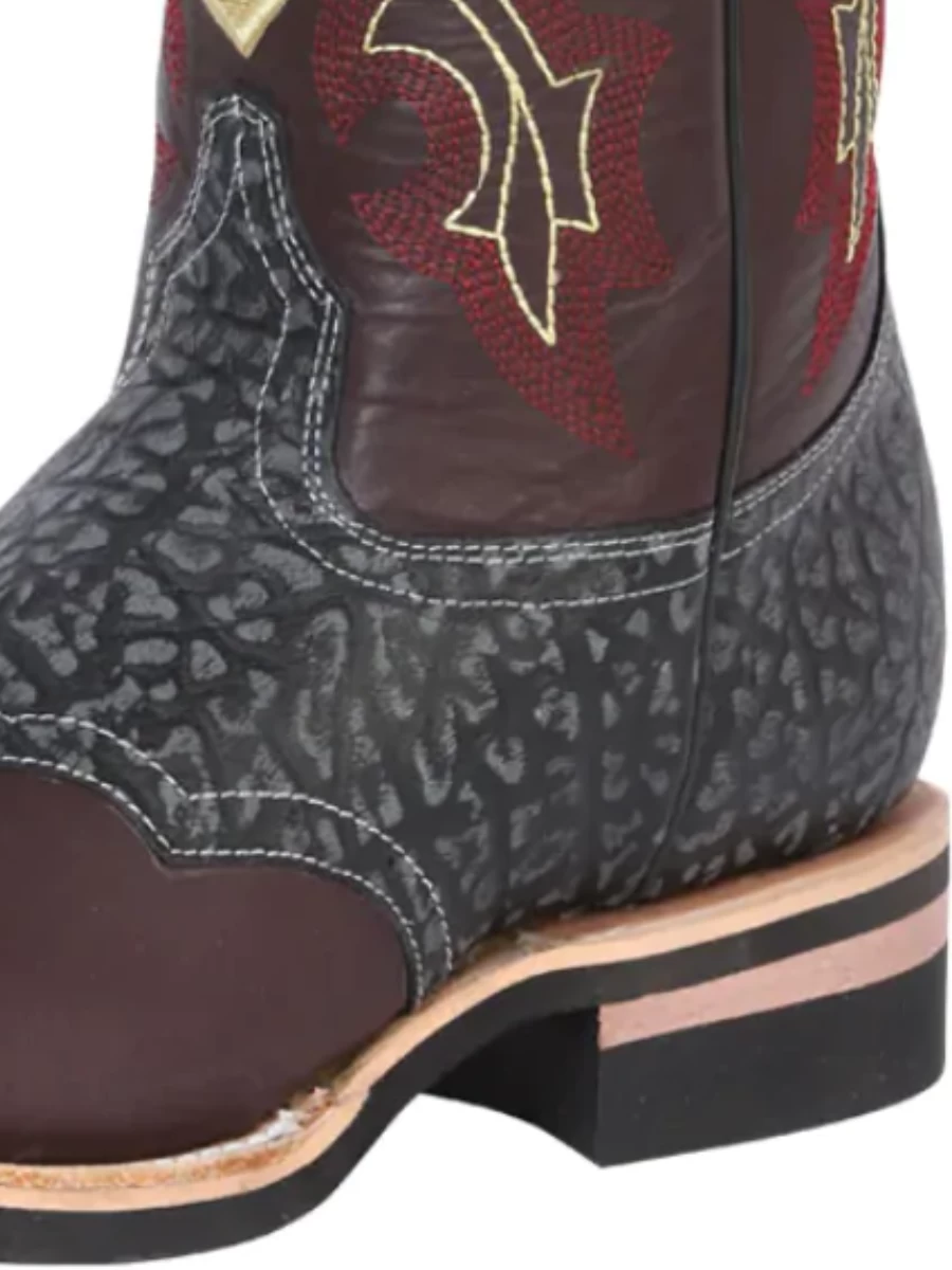 Botas Vaqueras Rodeo Con Antifaz De Piel Genuina Cuello De Toro Para Hombre 'El General' - ID: 27696 - Imagen 3
