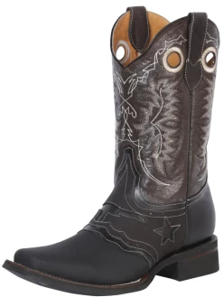 Botas Vaqueras Rodeo Con Antifaz De Piel Genuina Para Hombre 'El General' - ID: 33308