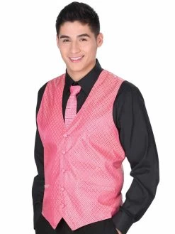 Chaleco De Vestir Rosa Para Hombre 'El General' - ID: 34154