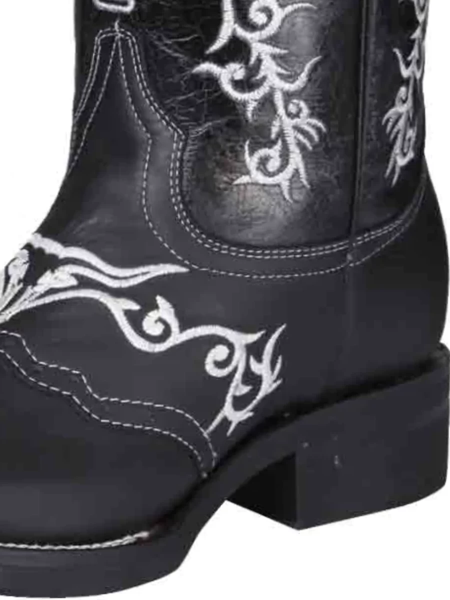 Botas Vaqueras Rodeo Con Antifaz Bordado De Piel Genuina Para Hombre 'El General' - ID: 34313 - Imagen 3