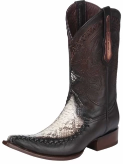 Botas Vaqueras Exoticas De Python Garment Original Para Hombre 'El General' - ID: 34418