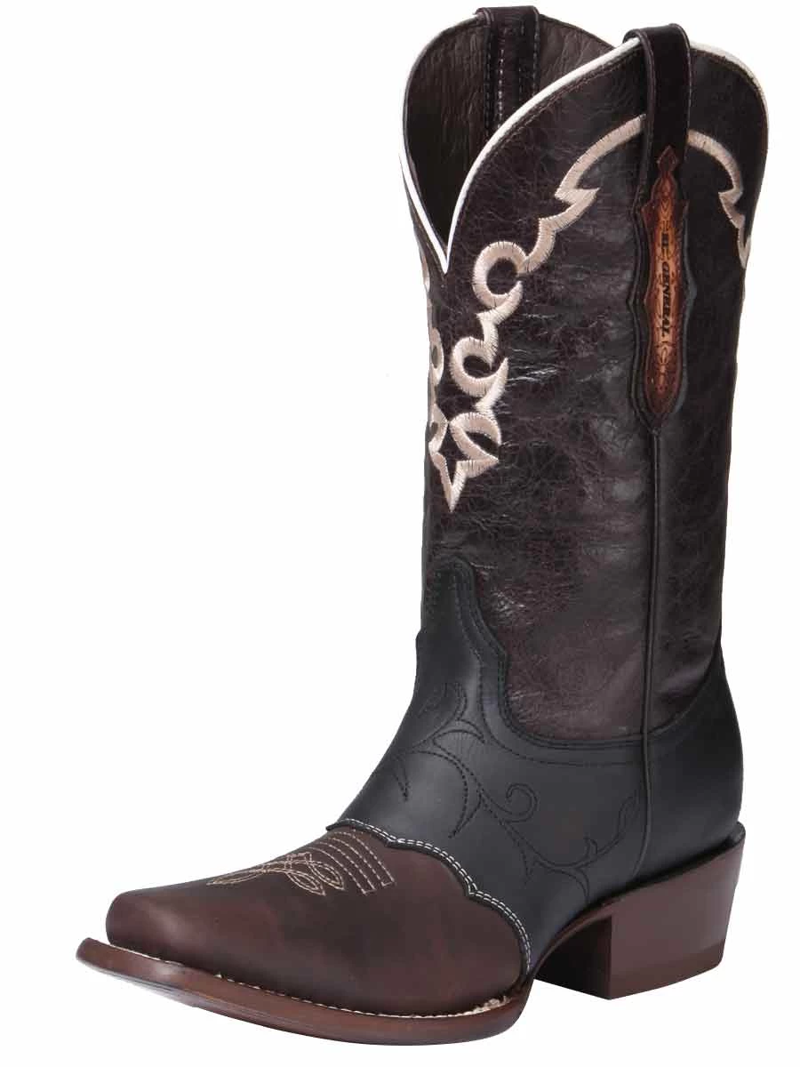 Botas Vaqueras Rodeo Con Antifaz De Piel Genuina Para Mujer 'El General' - ID: 34507