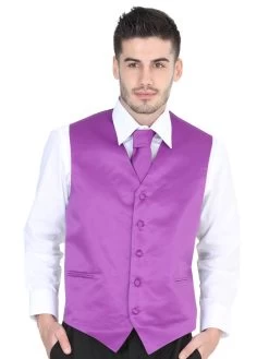 Chaleco De Vestir Morado Para Hombre 'El General' - ID: 40319