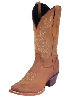 Botas Vaqueras Rodeo Clasicas De Piel Nobuck Para Mujer 'El General' - ID: 40660