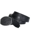 Cinto Vaquero Exotico De Piel Venado Para Hombre Con Hebilla Ovalada, 1 1/2" Ancho 'Centenario' - ID: 40705