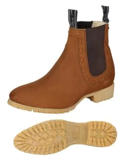 Botines Charros Clasicos De Piel Nobuck Para Hombre 'El Canelo' - ID: 40867