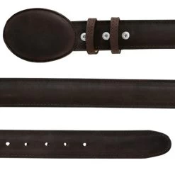 Cinto Vaquero De Piel Genuina Para Hombre Con Hebilla Ovalada, 1 1/2" Ancho 'El General' - ID: 41109