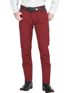 Pantalon De Mezclilla Casual Vino Para Hombre 'El General' - ID: 41333
