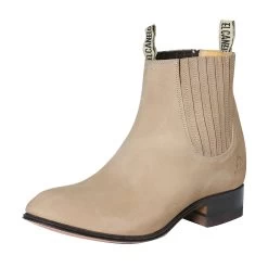 Botines Charros Clasicos De Piel Nobuck Para Mujer/Joven 'El Canelo' - ID: 41421
