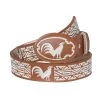 Cinto Vaquero Piteado De Piel Vacuno Para Hombre Con Gallos, 1 5/8" Ancho 'El General' - ID: 41687