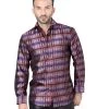Camisa Casual Manga Larga Estampada Rojo Para Hombre 'Centenario' - ID: 41862