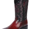 Botas Vaqueras Rodeo Imitacion De Avestruz Grabado En Piel Vacuno Para Hombre 'El General' - ID: 41901