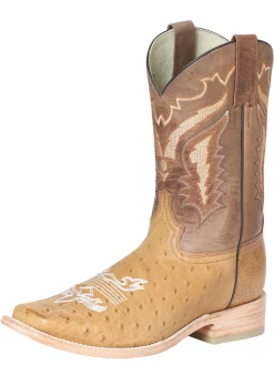 Botas Vaqueras Rodeo Exoticas De Panza De Avestruz Original Para Hombre '100 Años' - ID: 42156