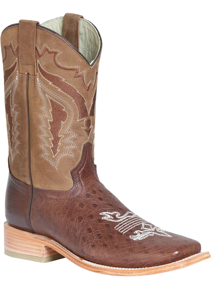 Botas Vaqueras Rodeo Exoticas De Panza De Avestruz Original Para Hombre '100 Años' - ID: 42157 - Imagen 4
