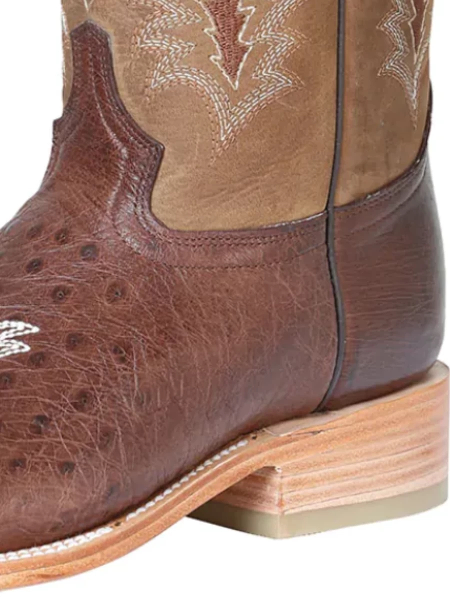 Botas Vaqueras Rodeo Exoticas De Panza De Avestruz Original Para Hombre '100 Años' - ID: 42157 - Imagen 3