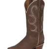 Botas Vaqueras Rodeo Clasicas De Piel Nobuck Para Mujer 'El General' - ID: 42192