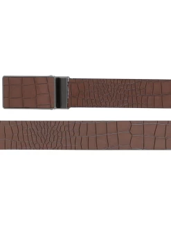 Cinto De Vestir De Piel Genuina Grabado Para Hombre 1 1/2" Ancho 'El General' - ID: 42309