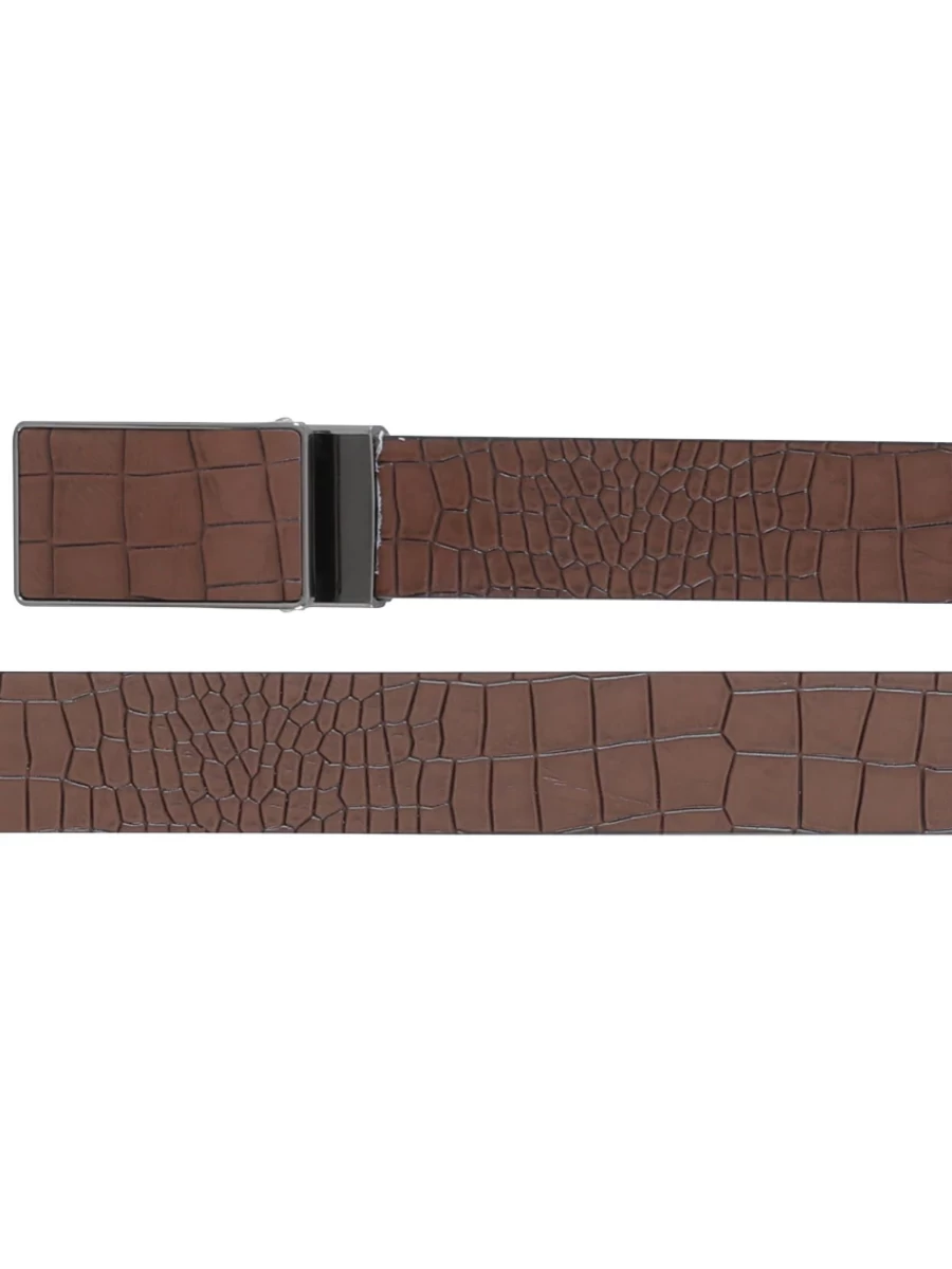 Cinto De Vestir De Piel Genuina Grabado Para Hombre 1 1/2" Ancho 'El General' - ID: 42309