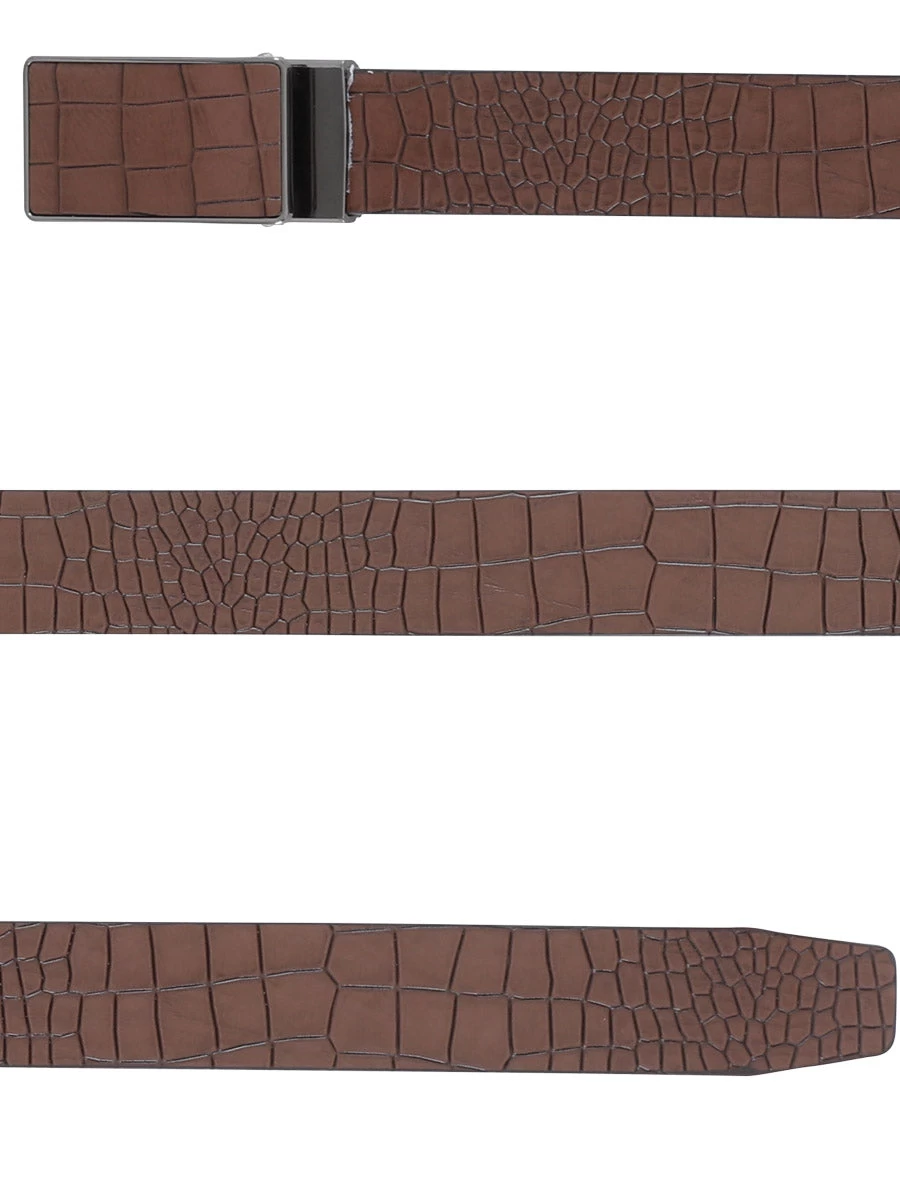 Cinto De Vestir De Piel Genuina Grabado Para Hombre 1 1/2" Ancho 'El General' - ID: 42309 - Imagen 2