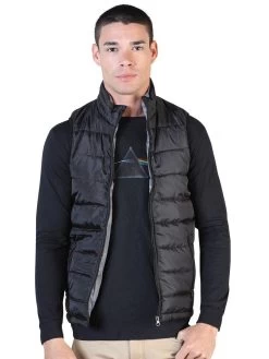 Chaleco Acolchado Ultraligero Negro/Gris Para Hombre 'El Señor De Los Cielos' - ID: 42555