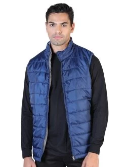 Chaleco Acolchado Ultraligero Azul/Gris Para Hombre 'El Señor De Los Cielos' - ID: 42558