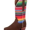 Botas Vaqueras Rodeo Con Tubo De Sarape Print De Piel Nobuck Para Mujer 'El General' - ID: 42985
