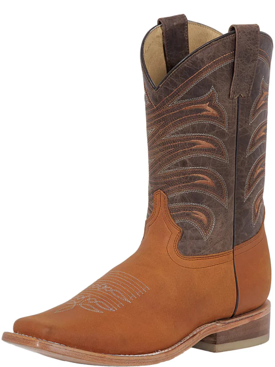Botas Vaqueras Rodeo Clasicas De Piel Genuina Para Hombre 'El General' - ID: 42991