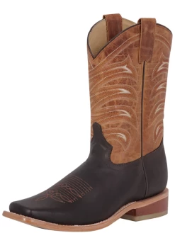 Botas Vaqueras Rodeo Clasicas De Piel Genuina Para Hombre 'El General' - ID: 42992