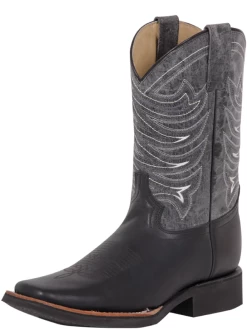 Botas Vaqueras Rodeo Clasicas De Piel Genuina Para Hombre 'El General' - ID: 43002
