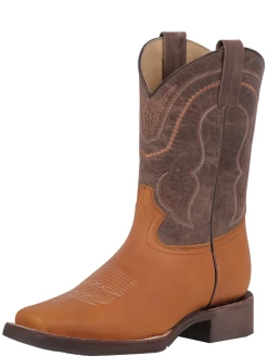 Botas Vaqueras Rodeo Clasicas De Piel Genuina Para Hombre 'El General' - ID: 43003