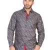 Camisa Casual Manga Larga Estampada Cachemir Verde Para Hombre 'El Señor De Los Cielos' - ID: 43058