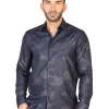 Camisa Casual Manga Larga Estampada Carbon Para Hombre 'El General' - ID: 43116