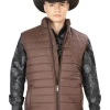 Chaleco Acolchado Ultraligero Calidad Suprema AAA Cafe Para Hombre 'El General' - ID: 43313