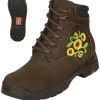 Botines Casuales Con Agujetas Bordado De Girasoles De Piel Nobuck Para Mujer/Joven 'El General' - ID: 43347