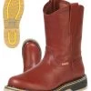 Botas De Trabajo De Tubo Pull-On Con Punta Suave De Piel Genuina Para Hombre 'El General' - ID: 43371