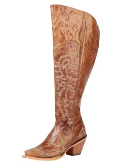 Botas Vaqueras Altas De Piel Genuina Para Mujer 'El General' - ID: 43921