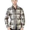 Camisa Casual Manga Larga Estampada Negro/Amarillo Para Hombre 'El Señor De Los Cielos' - ID: 44008