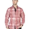 Camisa Casual Manga Larga Estampada Rojo/Blanco Para Hombre 'El Señor De Los Cielos' - ID: 44015