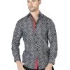 Camisa Casual Manga Larga Estampada Negro/Multicolor Para Hombre 'El Señor De Los Cielos' - ID: 44039