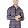 Camisa Casual Manga Larga Estampada Negro/Multicolor Para Hombre 'El Señor De Los Cielos' - ID: 44044