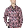 Camisa Casual Manga Larga Estampada Rojo Para Hombre 'El Señor De Los Cielos' - ID: 44047